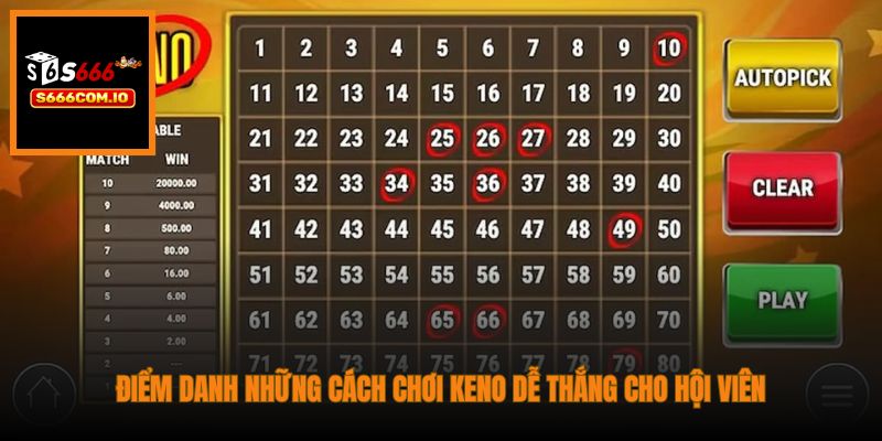 Điểm danh những cách chơi Keno dễ thắng cho hội viên